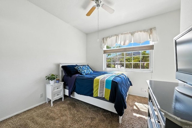 18103 Smokesignal Dr, San Diego, CA 92127 - carpeted bedroom featuring baseboards and a ceiling fan