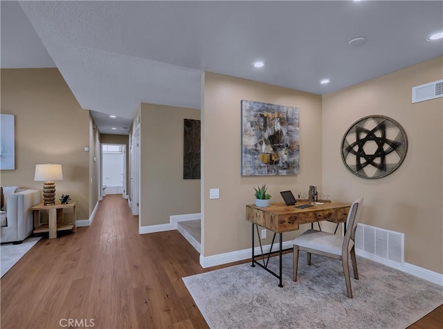 22182 Platino, Mission Viejo, CA 92691 - home office with wood finished floors and recessed lighting