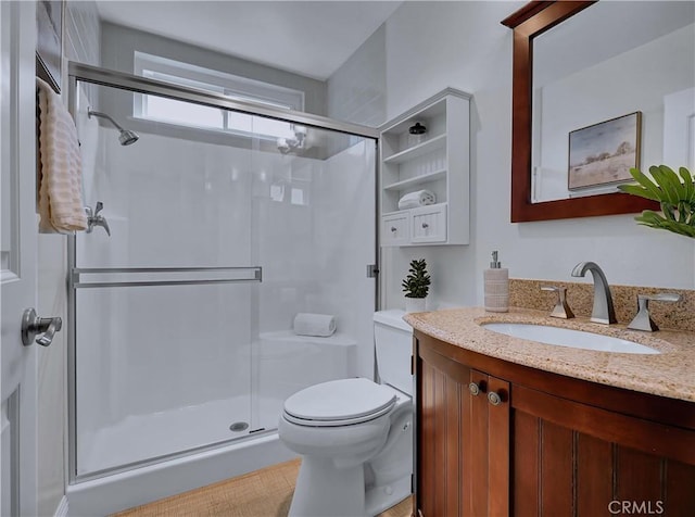 22182 Platino, Mission Viejo, CA 92691 - bathroom featuring vanity and a shower stall