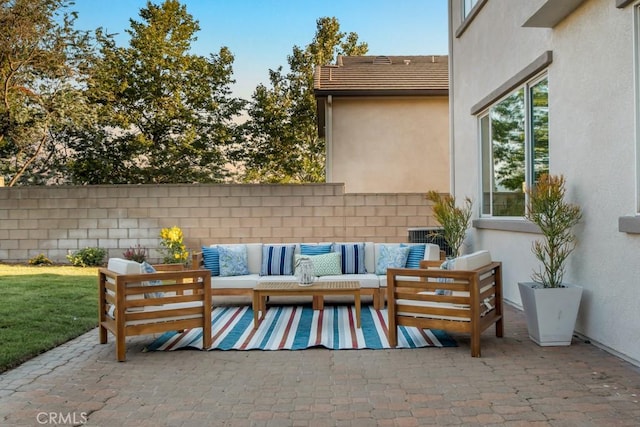 24186 Matthew Pl, Newhall, CA 91321 - view of patio with an outdoor living space