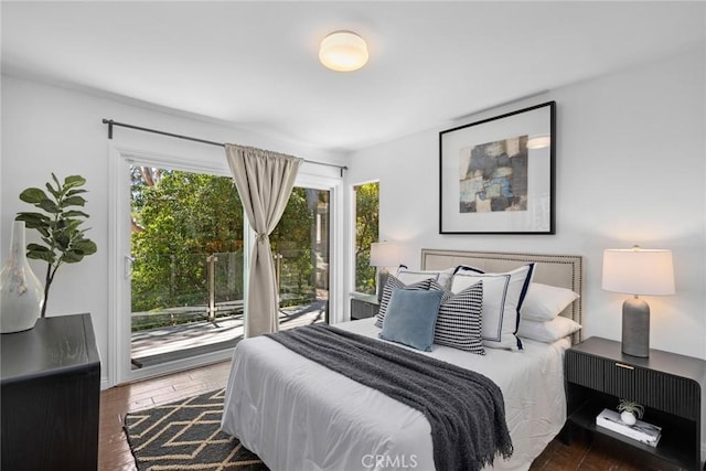 10255 Overhill Dr, Santa Ana, CA 92705 - bedroom with access to exterior and wood finished floors