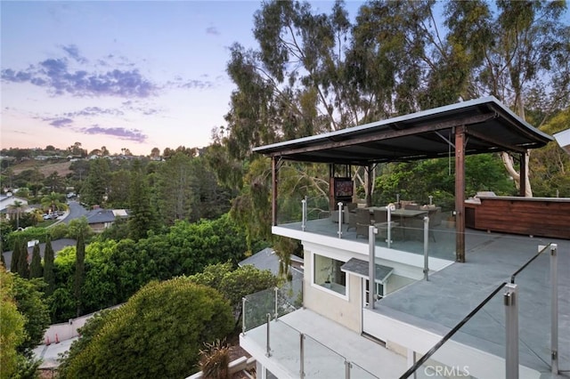 10255 Overhill Dr, Santa Ana, CA 92705 - patio terrace at dusk with a gazebo and a patio