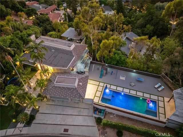 10255 Overhill Dr, Santa Ana, CA 92705 - view from above of property with a pool area