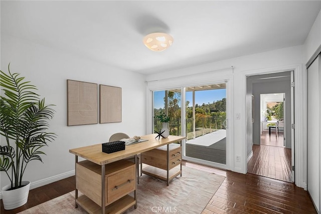 10255 Overhill Dr, Santa Ana, CA 92705 - office space with hardwood / wood-style flooring and baseboards
