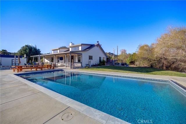 2166 Lopez Dr, Arroyo Grande, CA 93420 - outdoor pool featuring a lawn and a patio