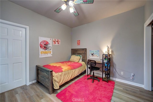 2166 Lopez Dr, Arroyo Grande, CA 93420 - bedroom with wood finished floors and a ceiling fan