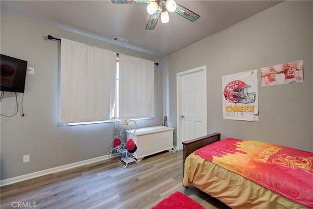2166 Lopez Dr, Arroyo Grande, CA 93420 - bedroom with wood finished floors and a ceiling fan