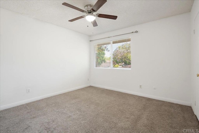 955 Amistad Pl Unit C, El Cajon, CA 92019 - carpeted spare room with a textured ceiling and a ceiling fan