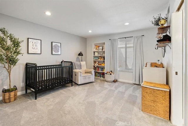 1174 Kingston St, Costa Mesa, CA 92626 - carpeted bedroom with recessed lighting and a nursery area