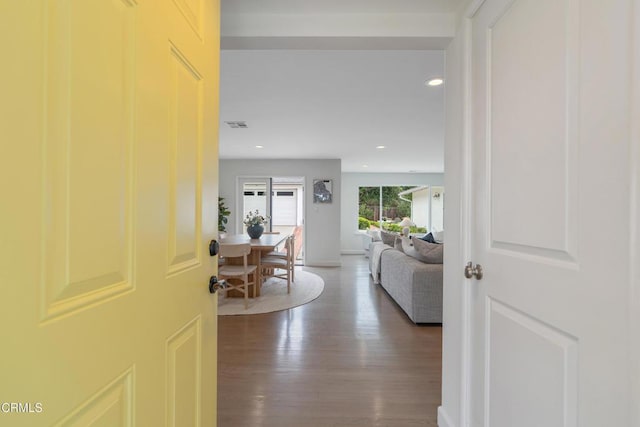 455 E Laurel Ave, Sierra Madre, CA 91024 - entryway with wood finished floors and recessed lighting