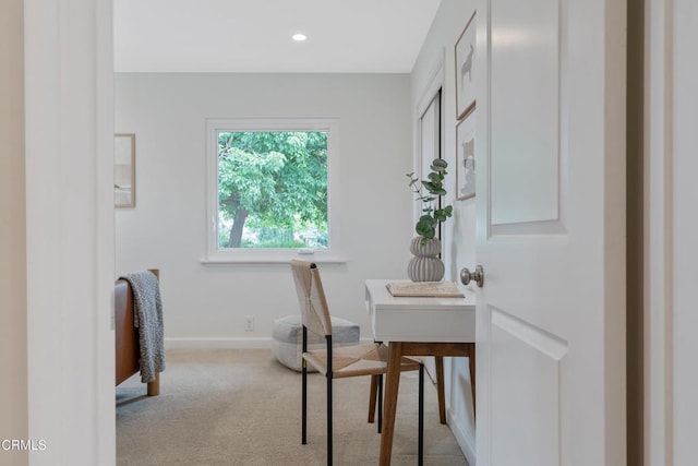 455 E Laurel Ave, Sierra Madre, CA 91024 - home office with light colored carpet and recessed lighting