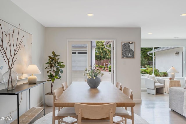 455 E Laurel Ave, Sierra Madre, CA 91024 - dining area with light wood-style floors and recessed lighting