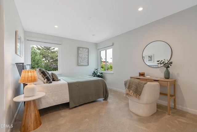 455 E Laurel Ave, Sierra Madre, CA 91024 - bedroom featuring multiple windows, carpet floors, and recessed lighting