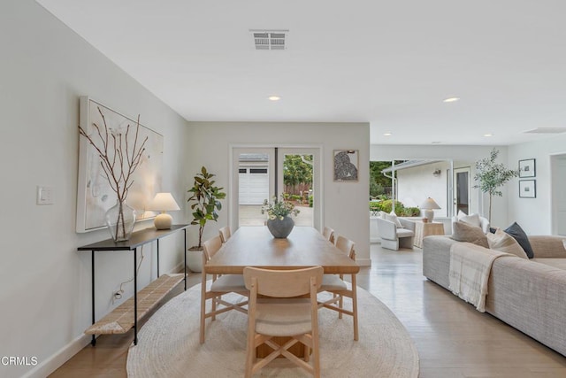 455 E Laurel Ave, Sierra Madre, CA 91024 - dining area featuring light wood finished floors and recessed lighting