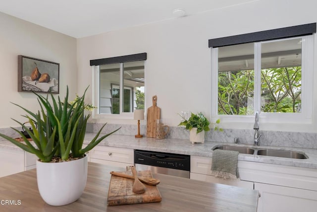 455 E Laurel Ave, Sierra Madre, CA 91024 - kitchen with dishwasher, plenty of natural light, and white cabinets