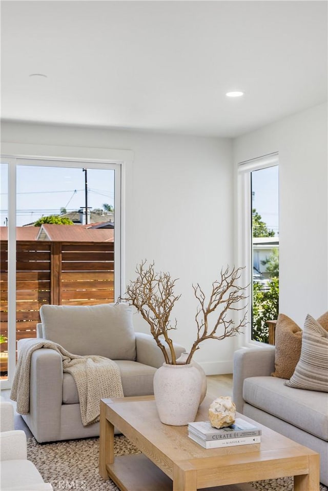 245 Surf Pl, Seal Beach, CA 90740 - living room featuring recessed lighting