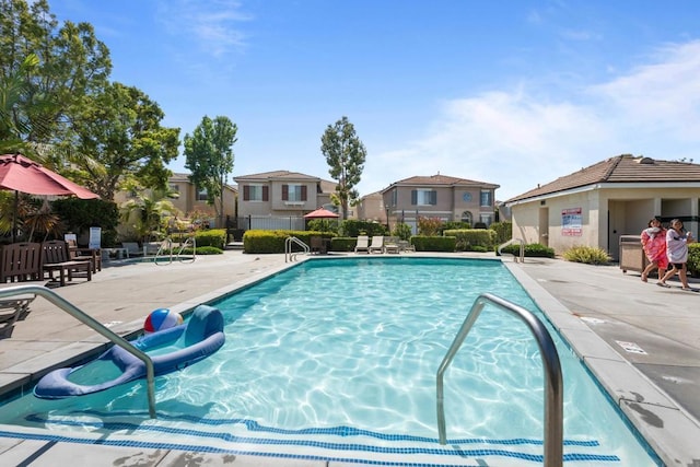 210 Belflora Way, Oceanside, CA 92057 - community pool featuring a residential view and a patio area