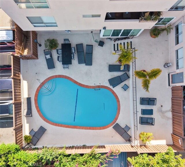 1010 Palm Ave Unit 207, West Hollywood, CA 90069 - aerial view of property and surrounding area