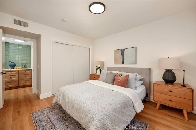 1010 Palm Ave Unit 207, West Hollywood, CA 90069 - bedroom with a closet and light wood-style flooring