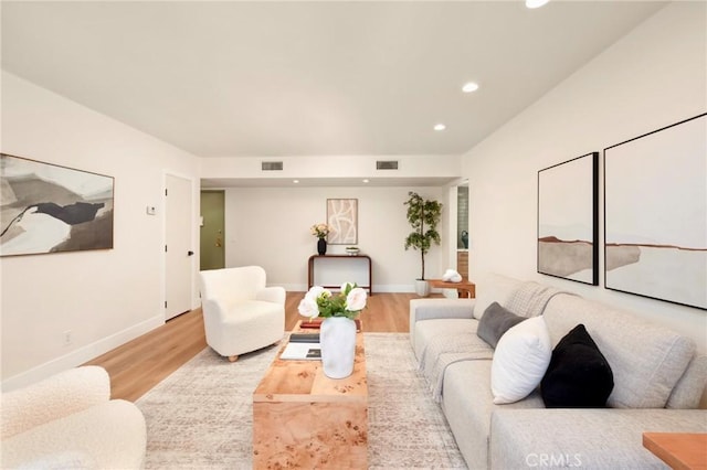 1010 Palm Ave Unit 207, West Hollywood, CA 90069 - living room featuring recessed lighting and wood finished floors