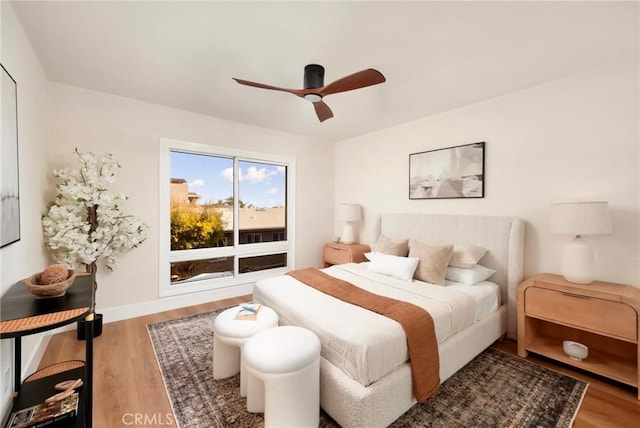 1010 Palm Ave Unit 207, West Hollywood, CA 90069 - bedroom featuring wood finished floors and ceiling fan