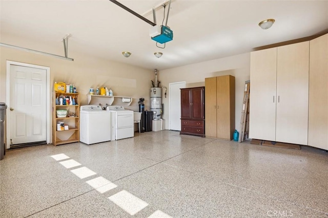 1432 Blackberry Ave, Arroyo Grande, CA 93420 - garage featuring independent washer and dryer, secured water heater, and a garage door opener