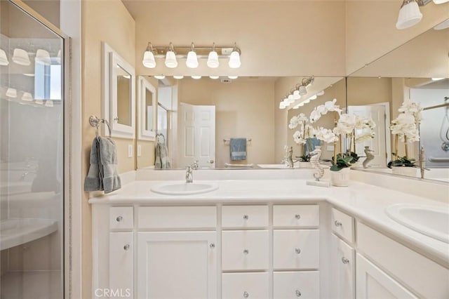 1432 Blackberry Ave, Arroyo Grande, CA 93420 - bathroom with double vanity and a shower stall