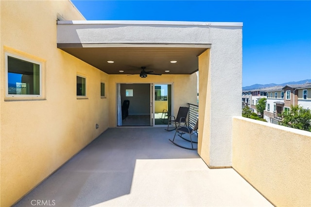 133 Denali, Lake Forest, CA 92630 - view of patio / terrace featuring a ceiling fan and a residential view