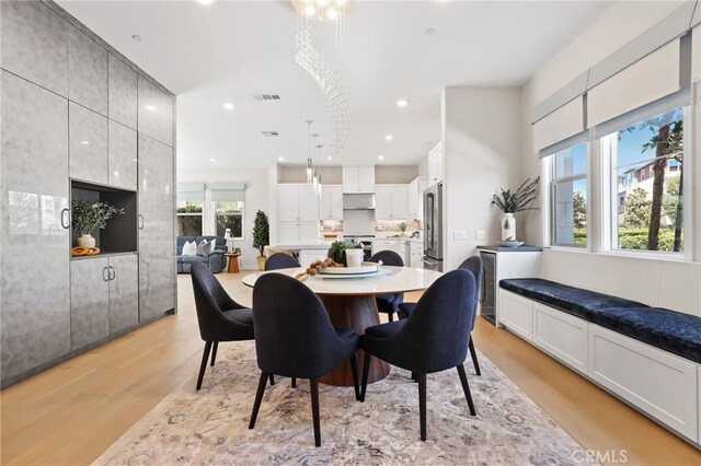 133 Denali, Lake Forest, CA 92630 - dining area with light wood-style flooring and recessed lighting