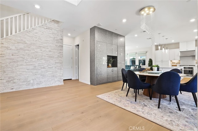133 Denali, Lake Forest, CA 92630 - dining area featuring light wood-style floors and recessed lighting