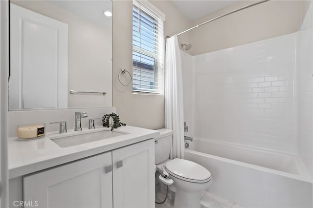 133 Denali, Lake Forest, CA 92630 - bathroom with vanity, shower / bath combo with shower curtain, and marble look tiles