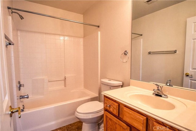 9464 Palm Dr, Desert Hot Springs, CA 92240 - bathroom featuring vanity and washtub / shower combination
