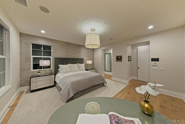 15614 S Chevy Chase, San Diego, CA 92127 - bedroom with light wood finished floors and recessed lighting