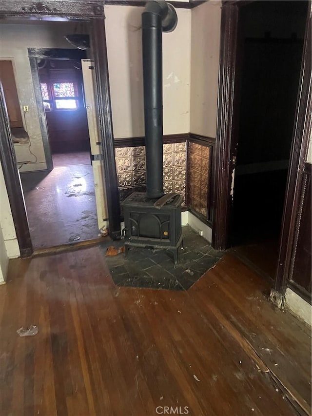 150 N Cambridge St, Orange, CA 92866 - corridor featuring wood-type flooring and wainscoting