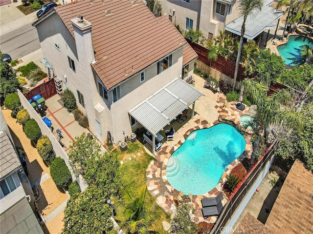 13906 Lexicon Ave, Sylmar, CA 91342 - view from above of property with a pool