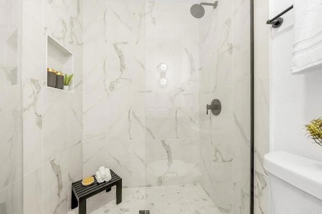 10437 Hermanos Rd, San Diego, CA 92124 - bathroom featuring a marble finish shower and toilet