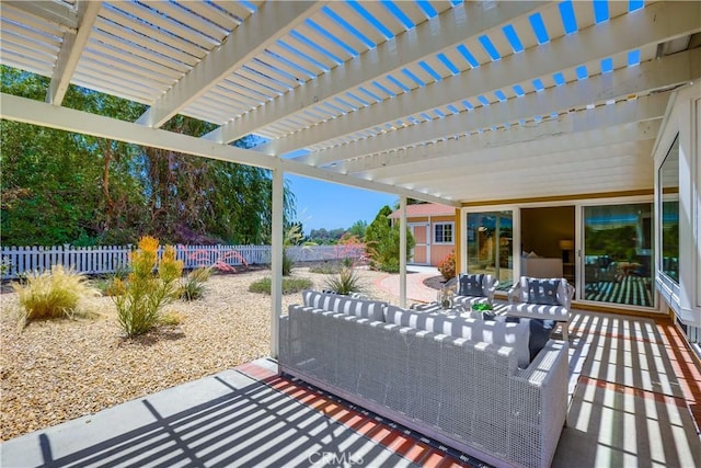 24482 Chrisanta Dr, Mission Viejo, CA 92691 - fenced backyard featuring outdoor lounge area, a patio area, and a pergola
