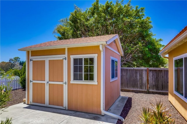 24482 Chrisanta Dr, Mission Viejo, CA 92691 - view of shed featuring a fenced backyard