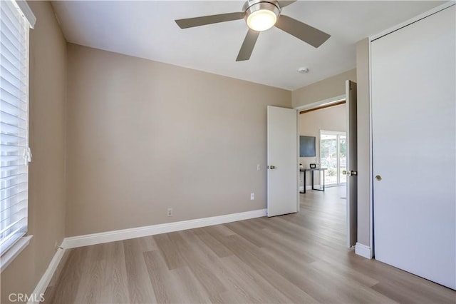 24482 Chrisanta Dr, Mission Viejo, CA 92691 - spare room featuring light wood-style floors, a ceiling fan, and a smoke detector