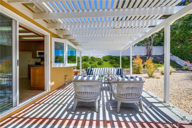 24482 Chrisanta Dr, Mission Viejo, CA 92691 - view of patio / terrace featuring outdoor lounge area and a pergola