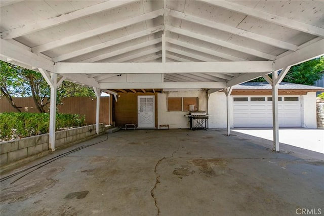 17800 Raymer St, Sherwood Forest, CA 91325 - view of patio / terrace with a garage and a carport