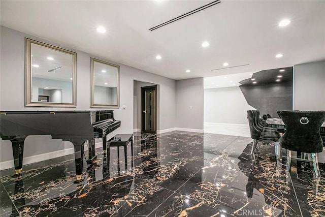 17800 Raymer St, Sherwood Forest, CA 91325 - sitting room with marble tiled flooring and recessed lighting