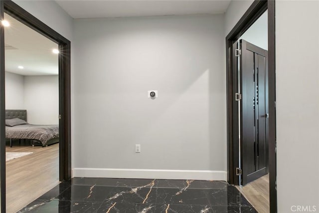17800 Raymer St, Sherwood Forest, CA 91325 - hall with marble finish floors and recessed lighting