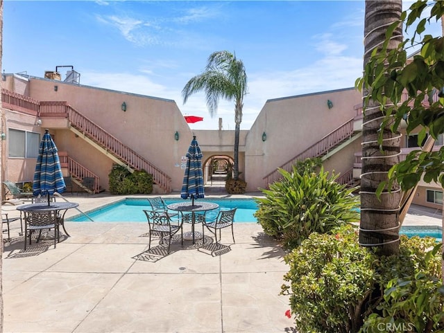 7924 Woodman Ave Unit 20, Panorama City, CA 91402 - outdoor pool with stairs and a patio area