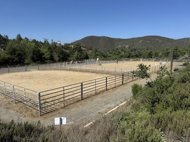 2605 Kauana Loa Dr, Escondido, CA 92029 - view of yard featuring a view of rural / pastoral area, an enclosed horse arena, and a mountain view