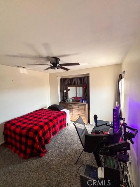 12920 La Costa Ct, Hesperia, CA 92344 - bedroom featuring carpet flooring and a ceiling fan