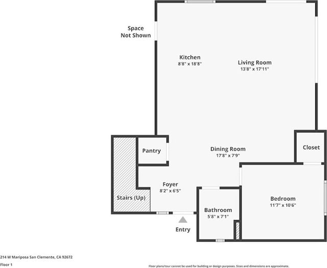 214 W Mariposa Unit B, San Clemente, CA 92672 - view of floor plan / room layout