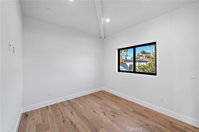 214 W Mariposa Unit B, San Clemente, CA 92672 - spare room featuring beam ceiling and light wood-type flooring
