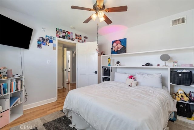 469 N Nearglen Ave, Covina, CA 91724 - bedroom featuring wood finished floors and a ceiling fan