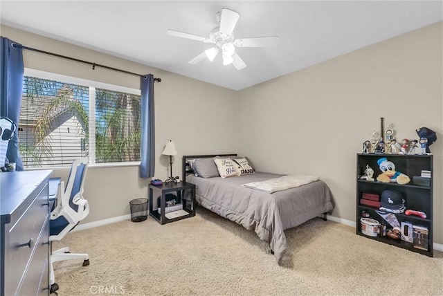 24934 Pine Creek Loop, Corona, CA 92883 - carpeted bedroom with baseboards and a ceiling fan